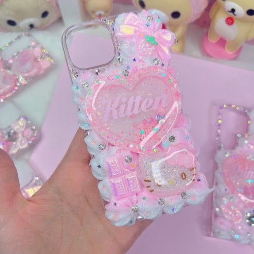 iPhone 15 Kitten HK Shaker Whip Case